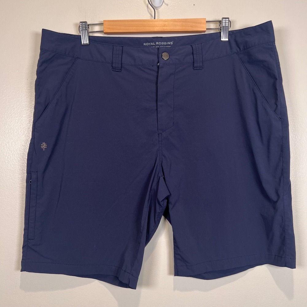 Royal Robbins Men's Performance Shorts 40 Standard Fit Navy Hiking Outdoor